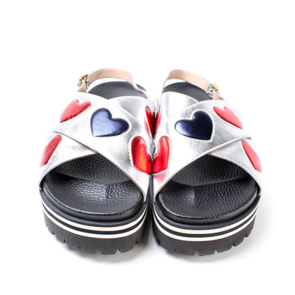 Heart Crossover Platform Sneakers Size 36.5 lbcase