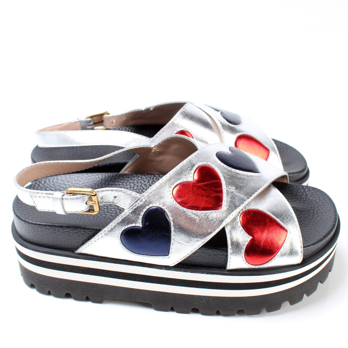 Heart Crossover Platform Sneakers Size 36.5 lbcase
