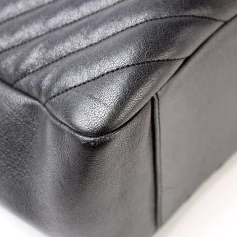 Chevron Monogram Leather Tote