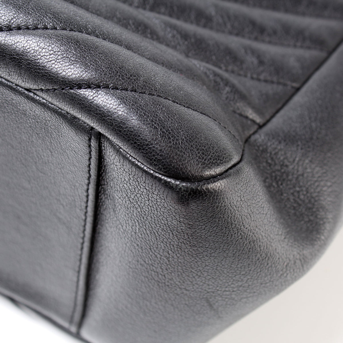 Chevron Monogram Leather Tote