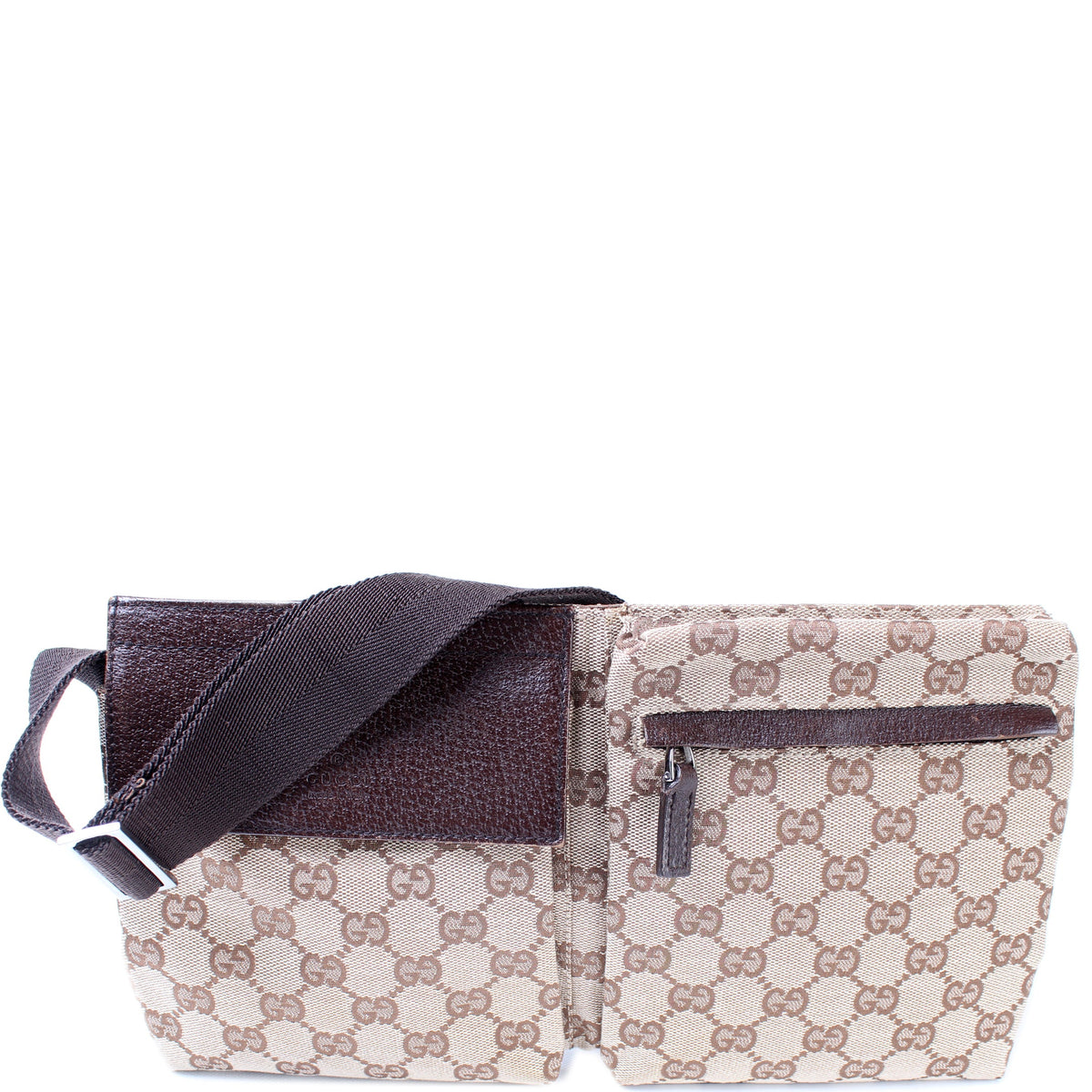 28566 GG Canvas Waist Bag lbcase