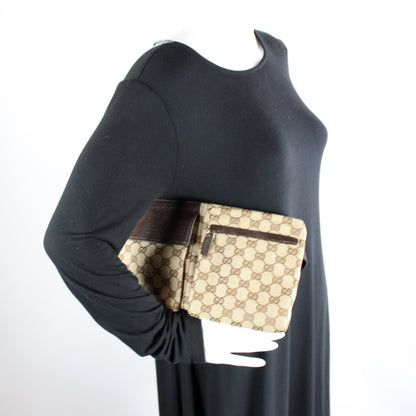 28566 GG Canvas Waist Bag lbcase
