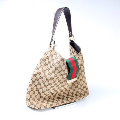 211933 GG Canvas Web Hobo lbcase