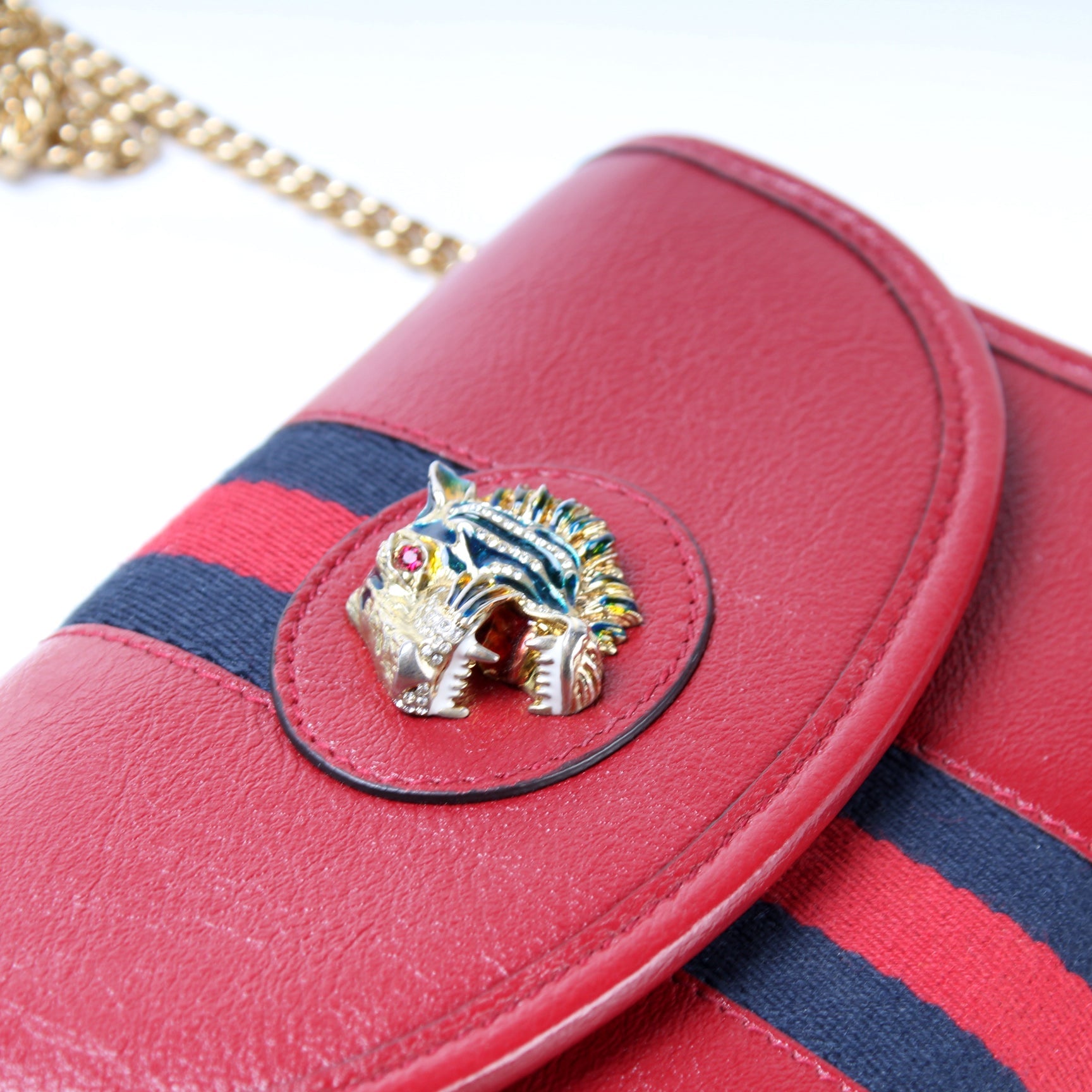 573797 Rajah Web Mini Bag Leather lbcase
