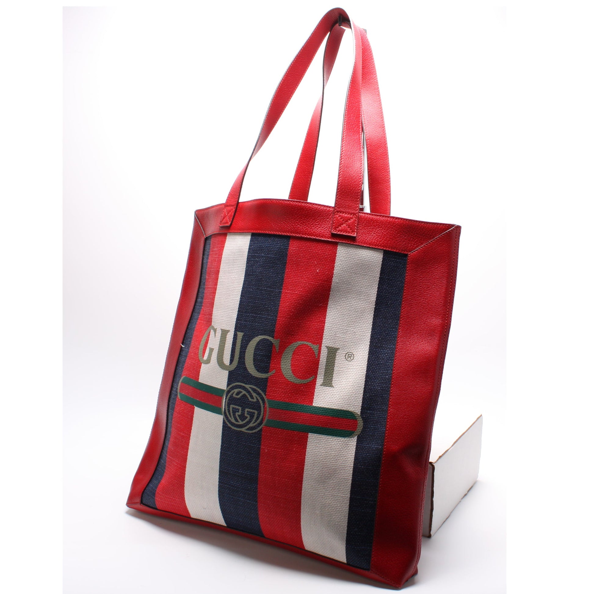 523781 Logo Striped Tote lbcase