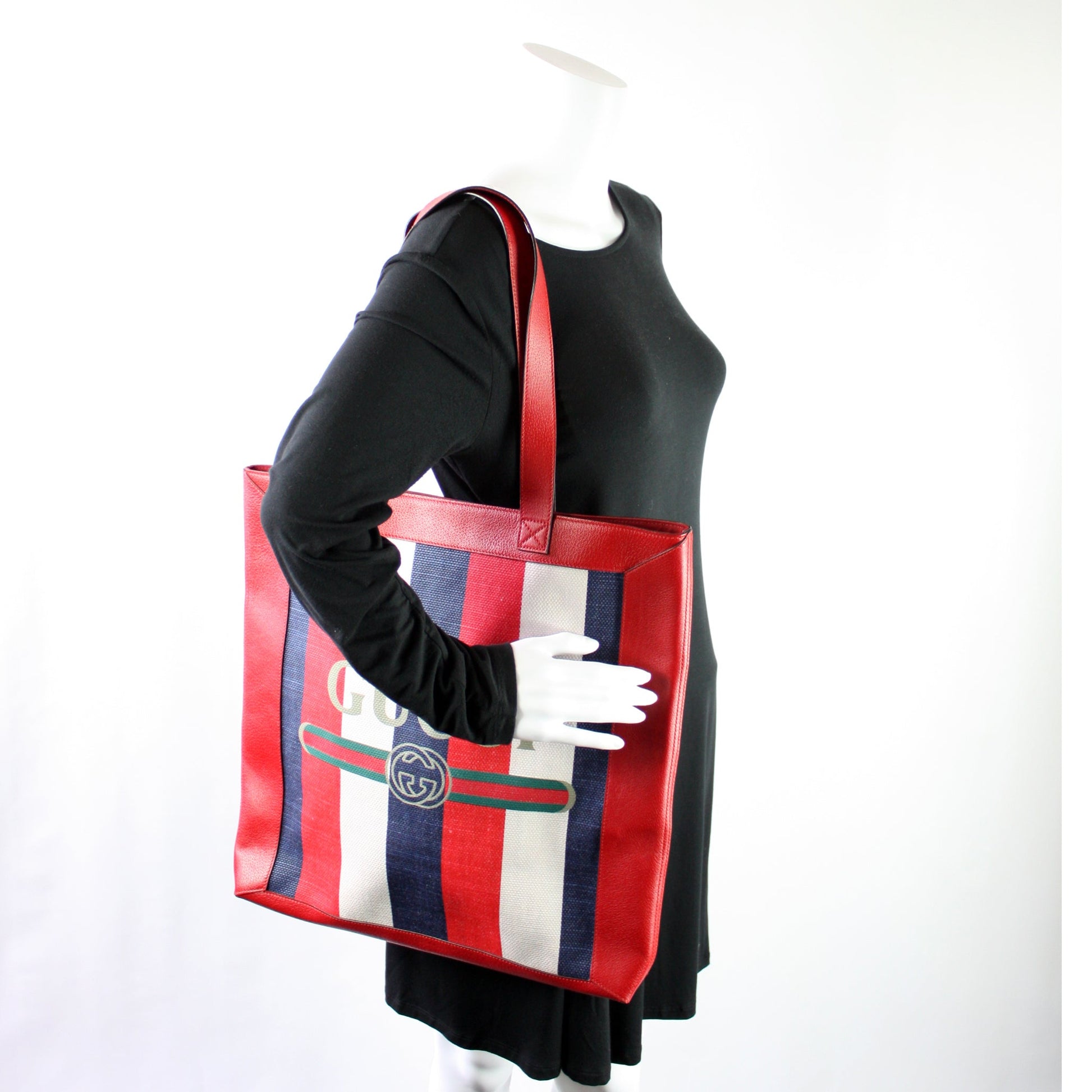 523781 Logo Striped Tote lbcase