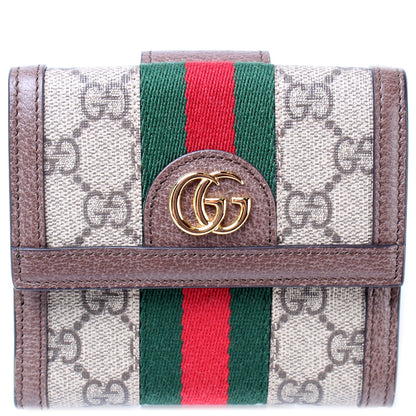 523173 Ophidia GG Supreme French Flap Wallet lbcase