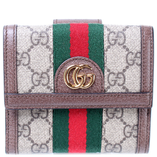 523173 Ophidia GG Supreme French Flap Wallet lbcase