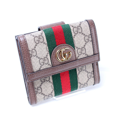 523173 Ophidia GG Supreme French Flap Wallet lbcase