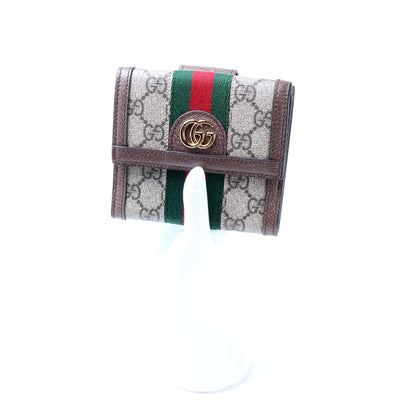523173 Ophidia GG Supreme French Flap Wallet lbcase