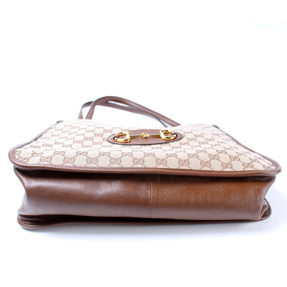 623694 1955 GG Canvas Horsebit Tote lbcase