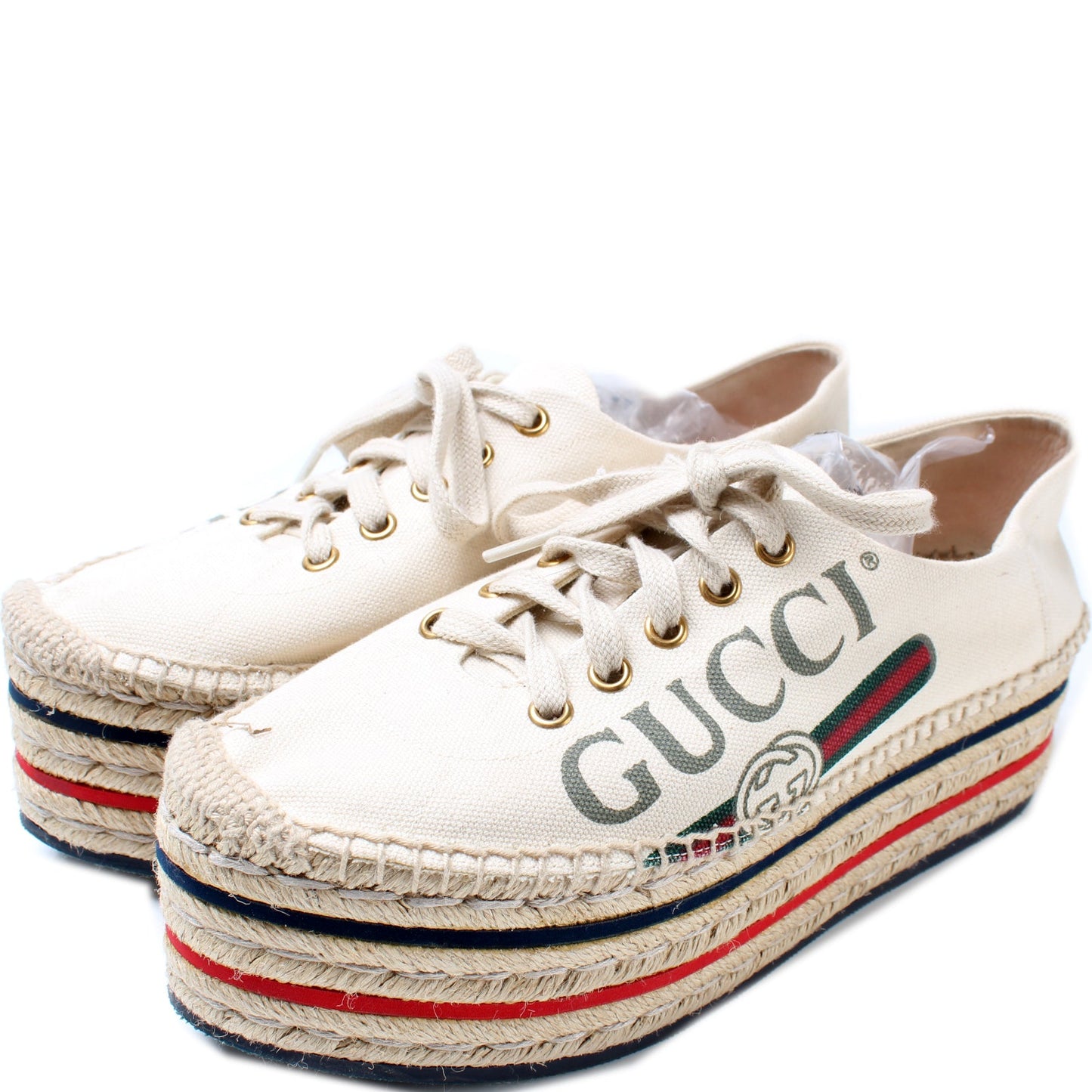 Logo Platform Espadrilles Size 38 lbcase