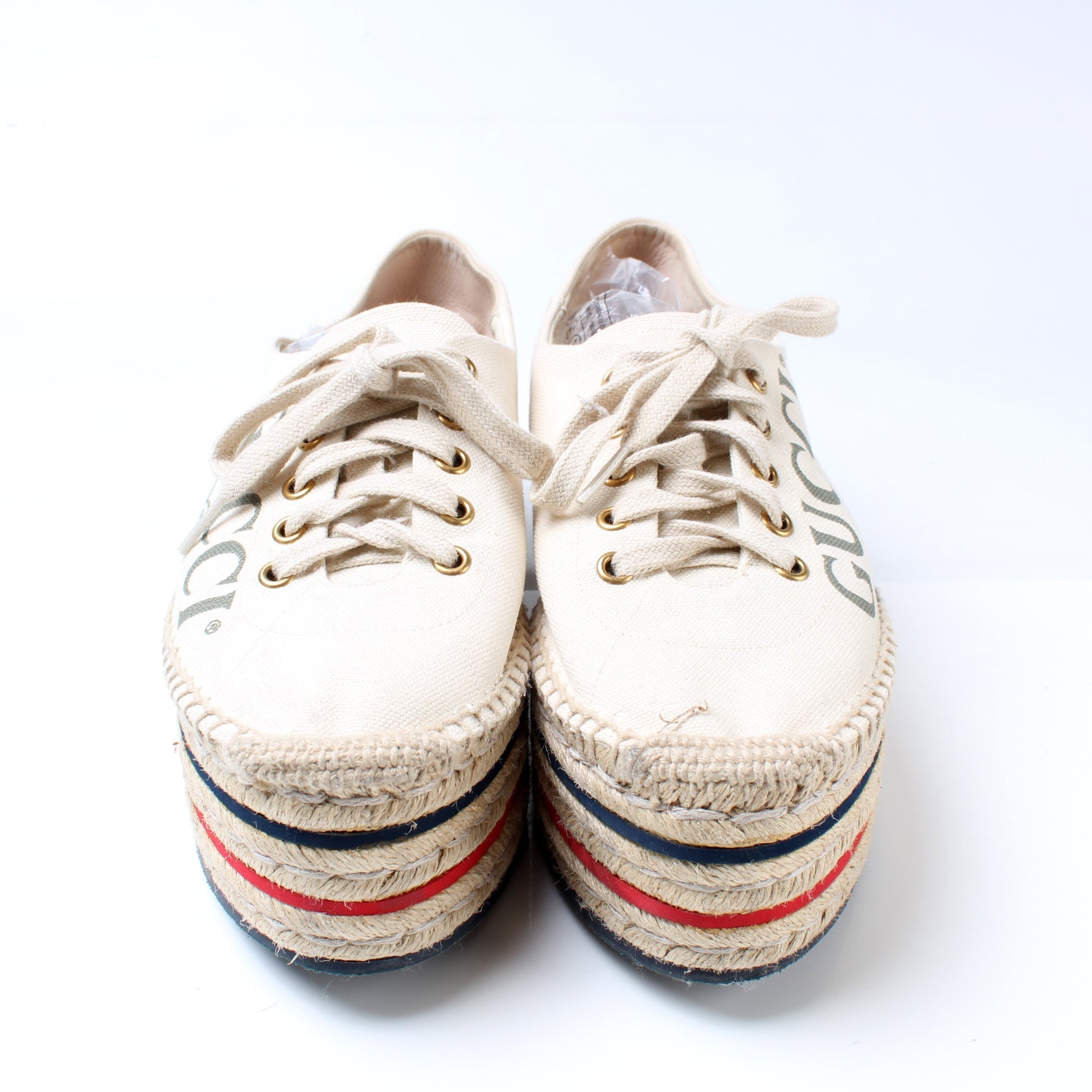 Logo Platform Espadrilles Size 38 lbcase