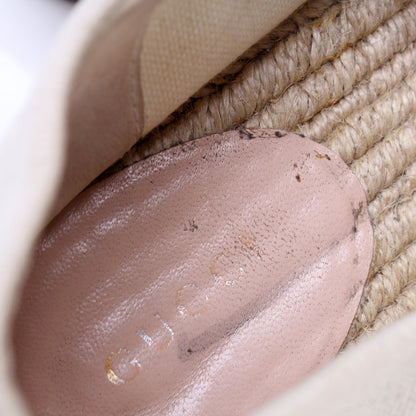 Logo Platform Espadrilles Size 38 lbcase