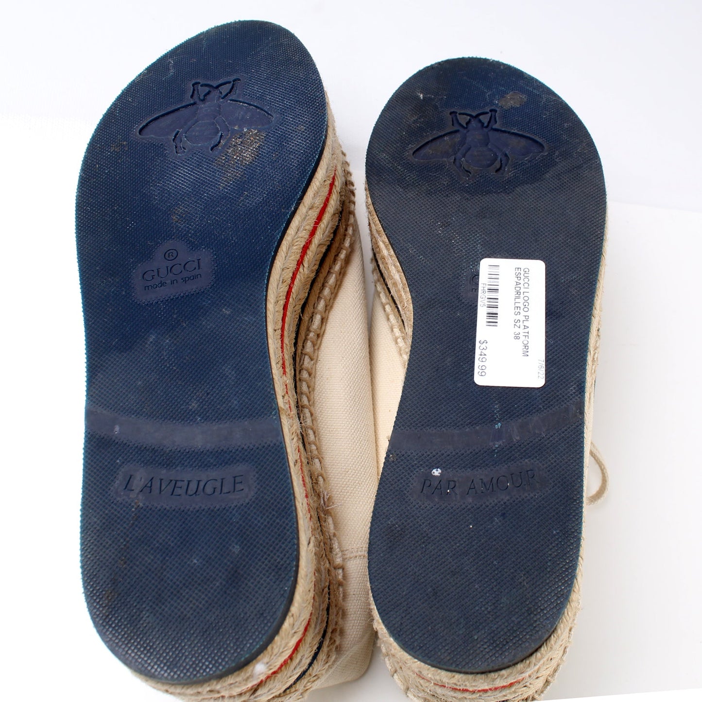 Logo Platform Espadrilles Size 38 lbcase