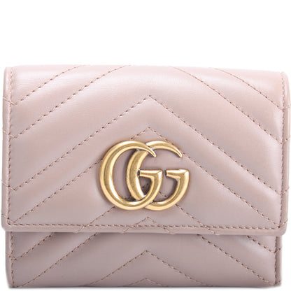 474302 GG Marmont Compact Wallet lbcase
