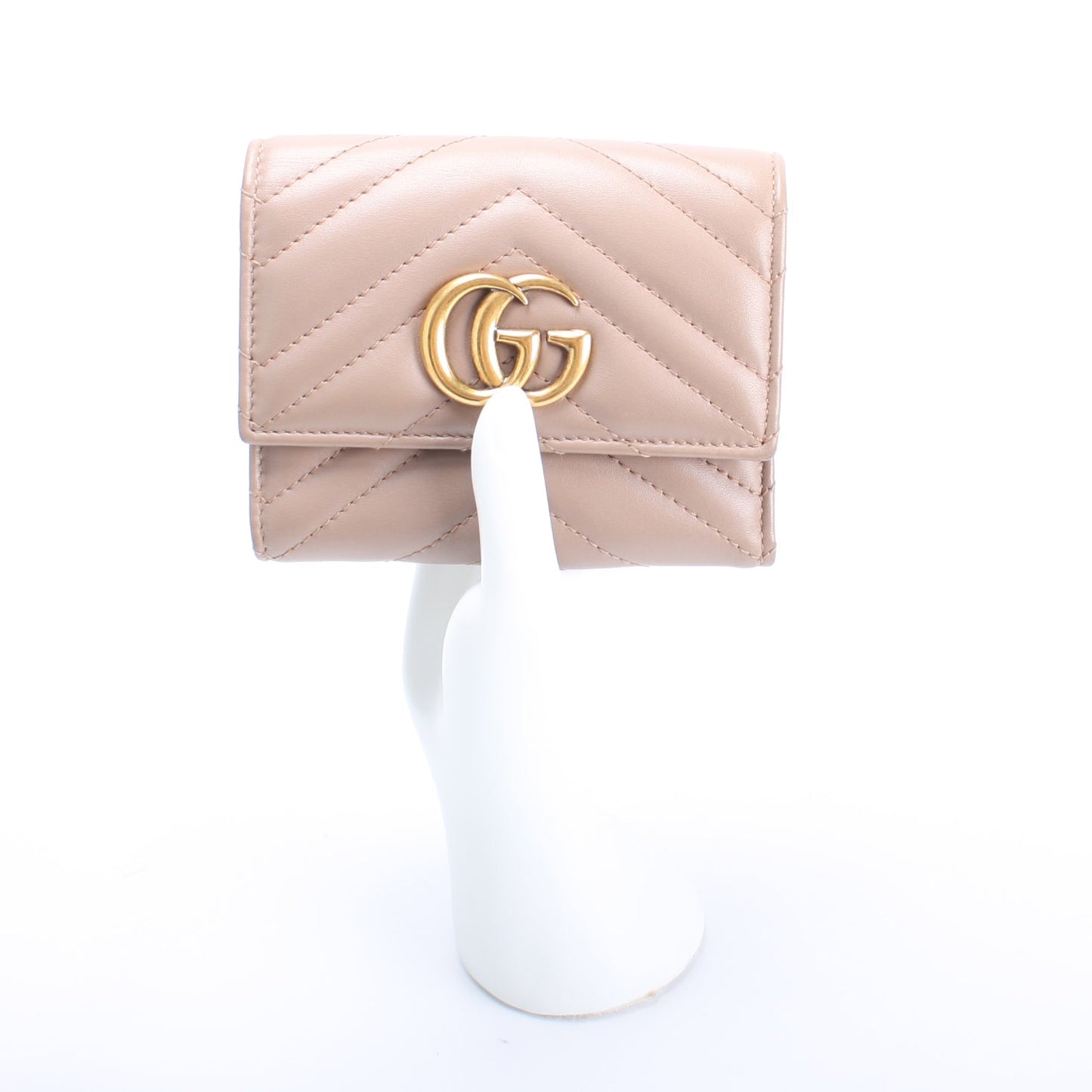 474302 GG Marmont Compact Wallet lbcase