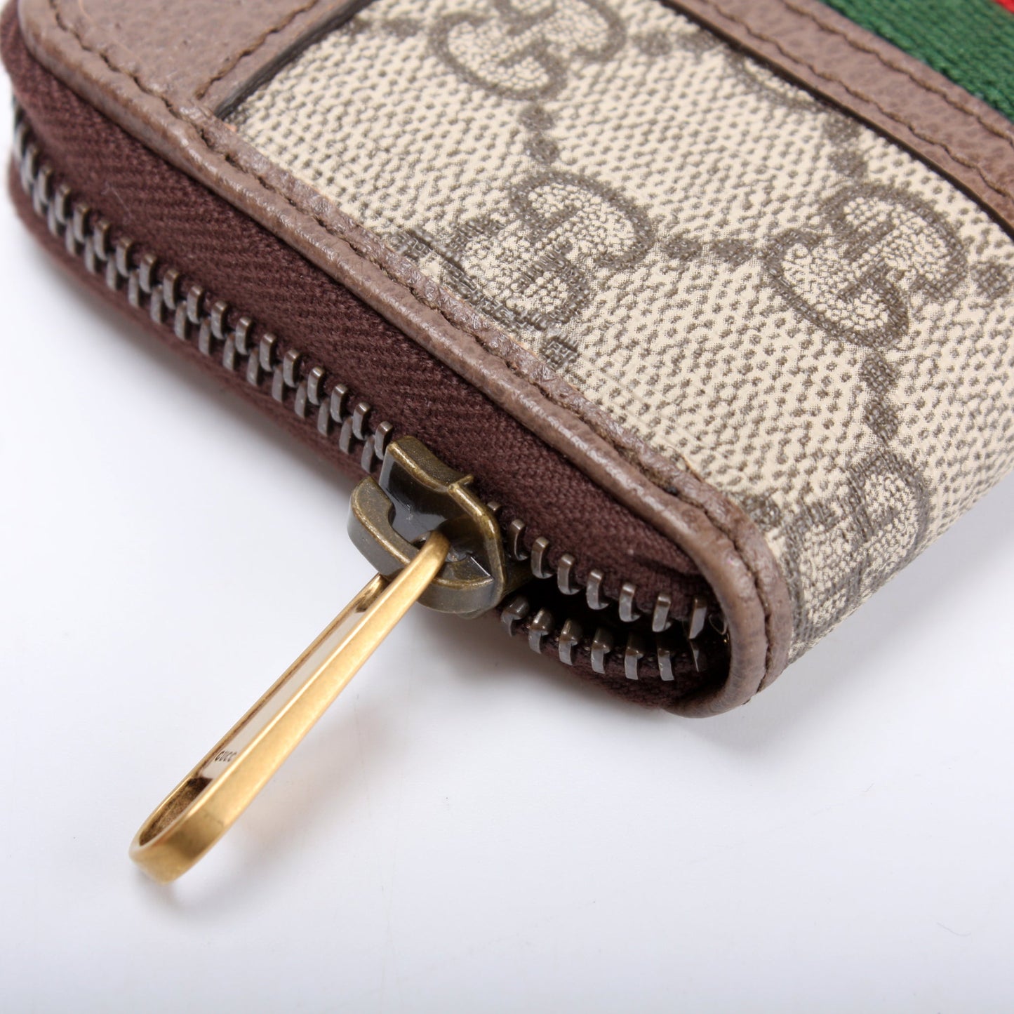 597613 GG Supreme Zip Around Card Case lbcase