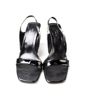 GG Canvas Slingback Wedge Size 38.5