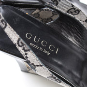 GG Canvas Slingback Wedge Size 38.5