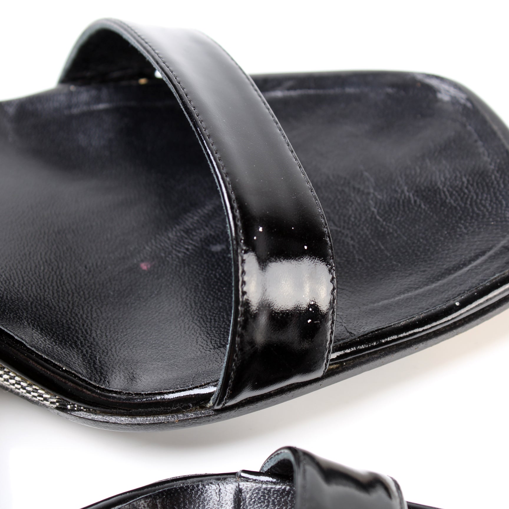 GG Canvas Slingback Wedge Size 38.5 lbcase