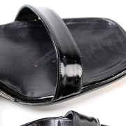 GG Canvas Slingback Wedge Size 38.5