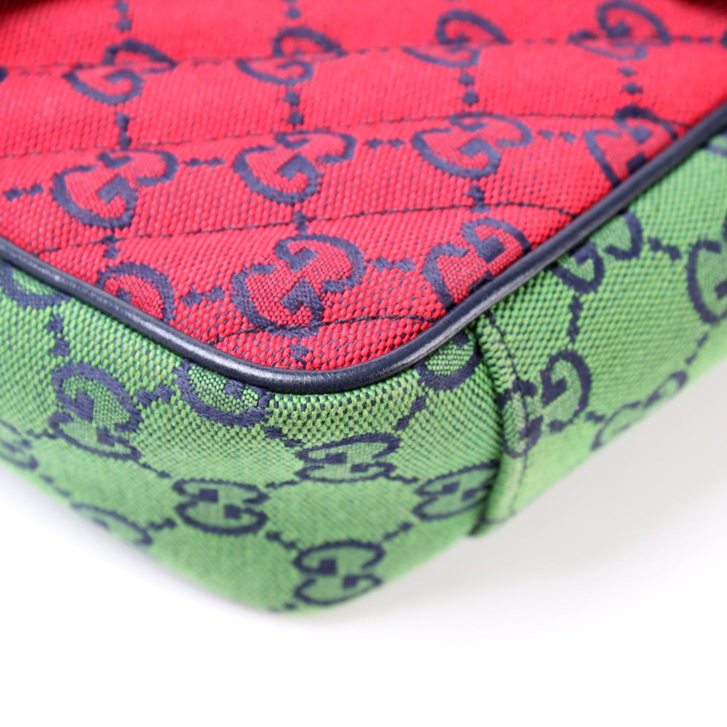 443497 GG Marmont Shoulder Multicolor Quilted Canvas Small Flap lbcase