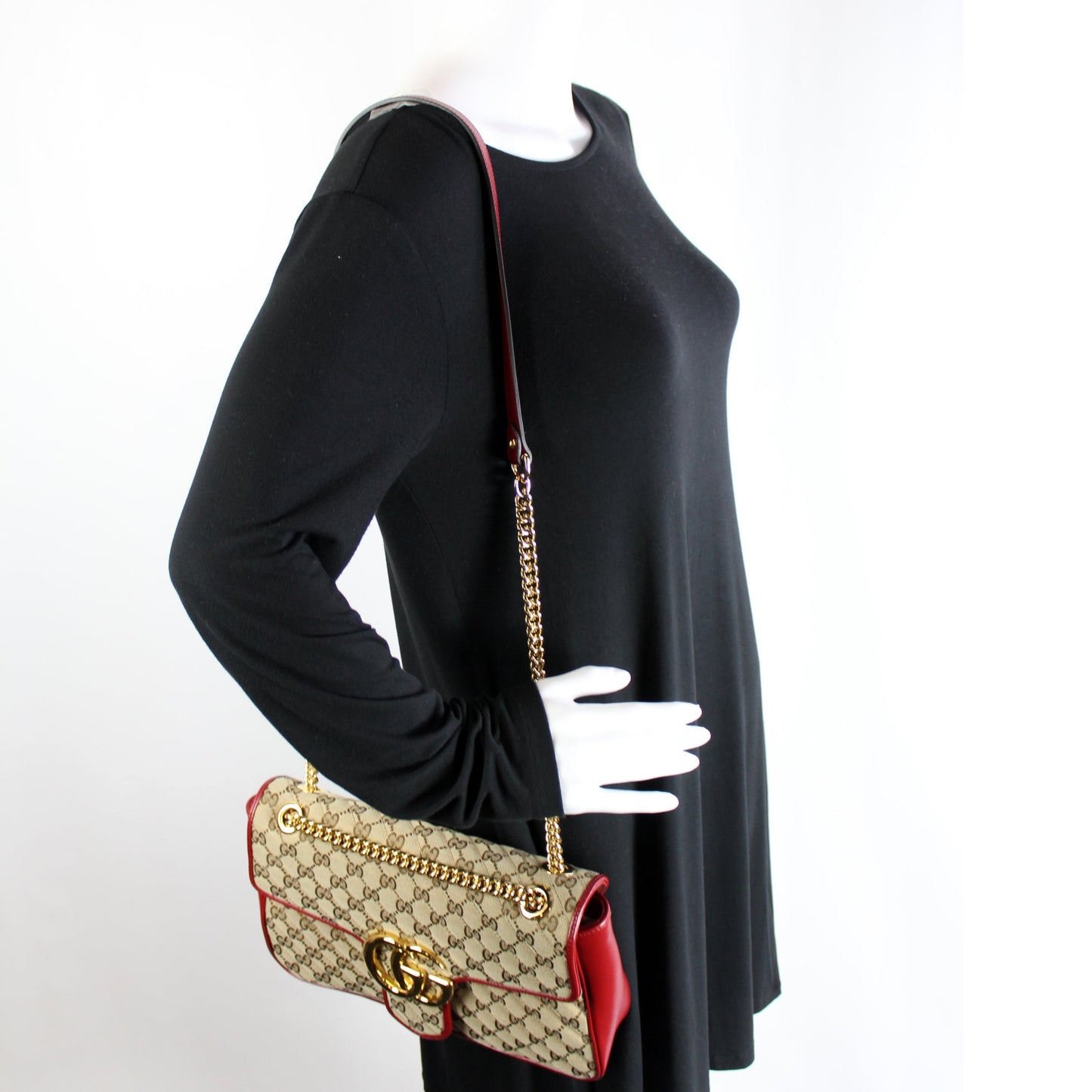 443496 GG Marmont Shoulder Medium lbcase
