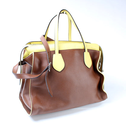 370820 Rambled Layered Tote Leather lbcase