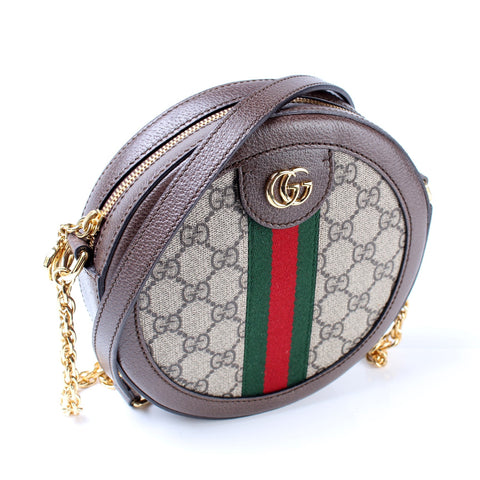 550618 Ophidia GG Supreme Round Small Crossbody