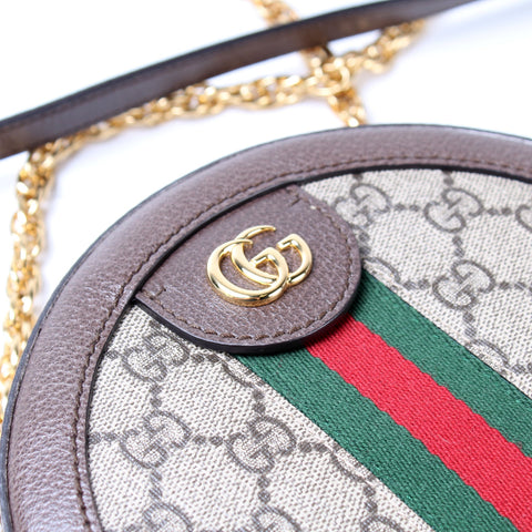 550618 Ophidia GG Supreme Round Small Crossbody