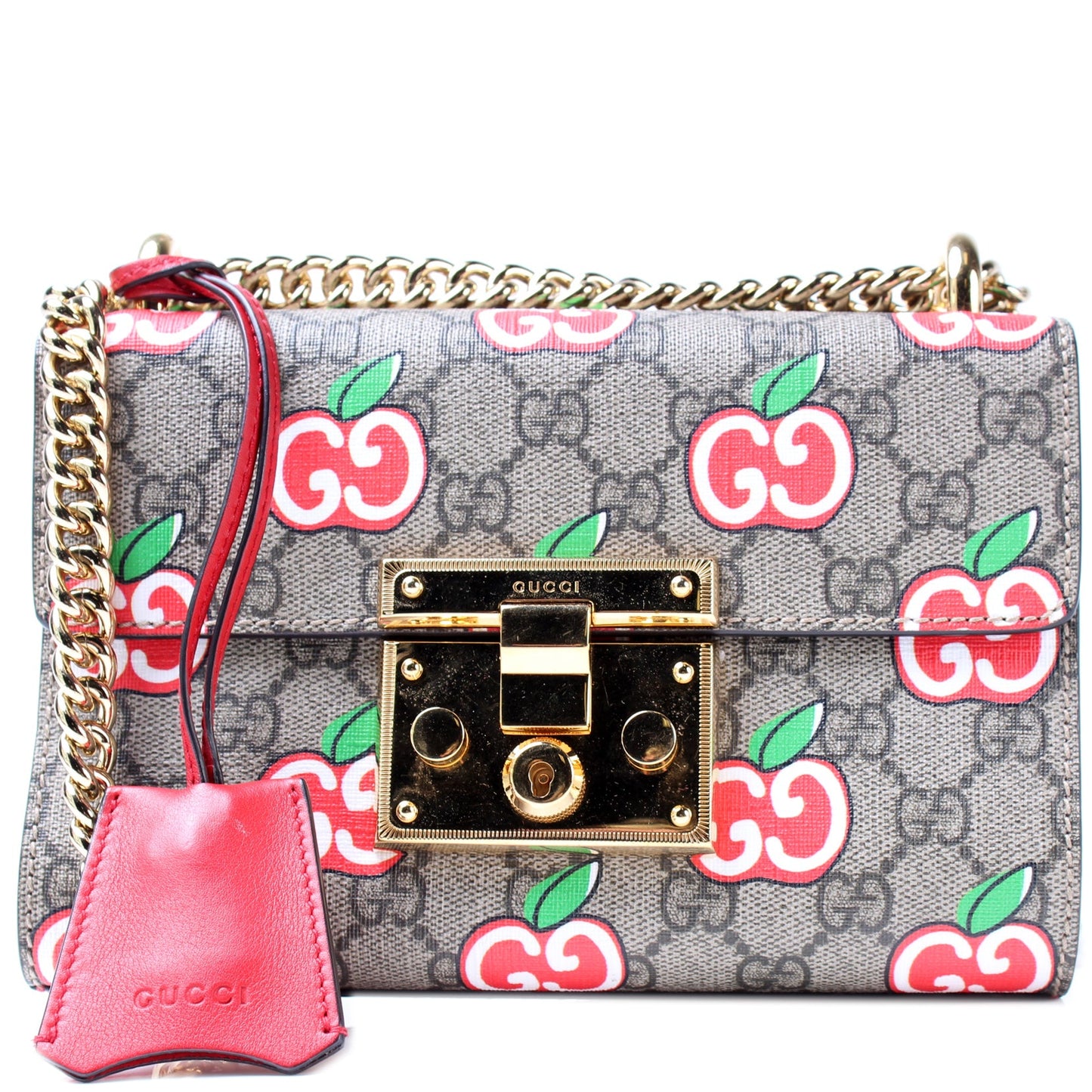 409487 GG Supreme Apple Small Padlock Shoulder Bag lbcase