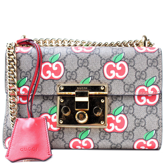 409487 GG Supreme Apple Small Padlock Shoulder Bag lbcase