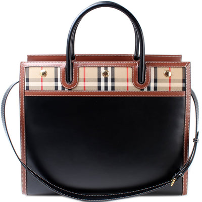 Title Vintage Check Tote Large