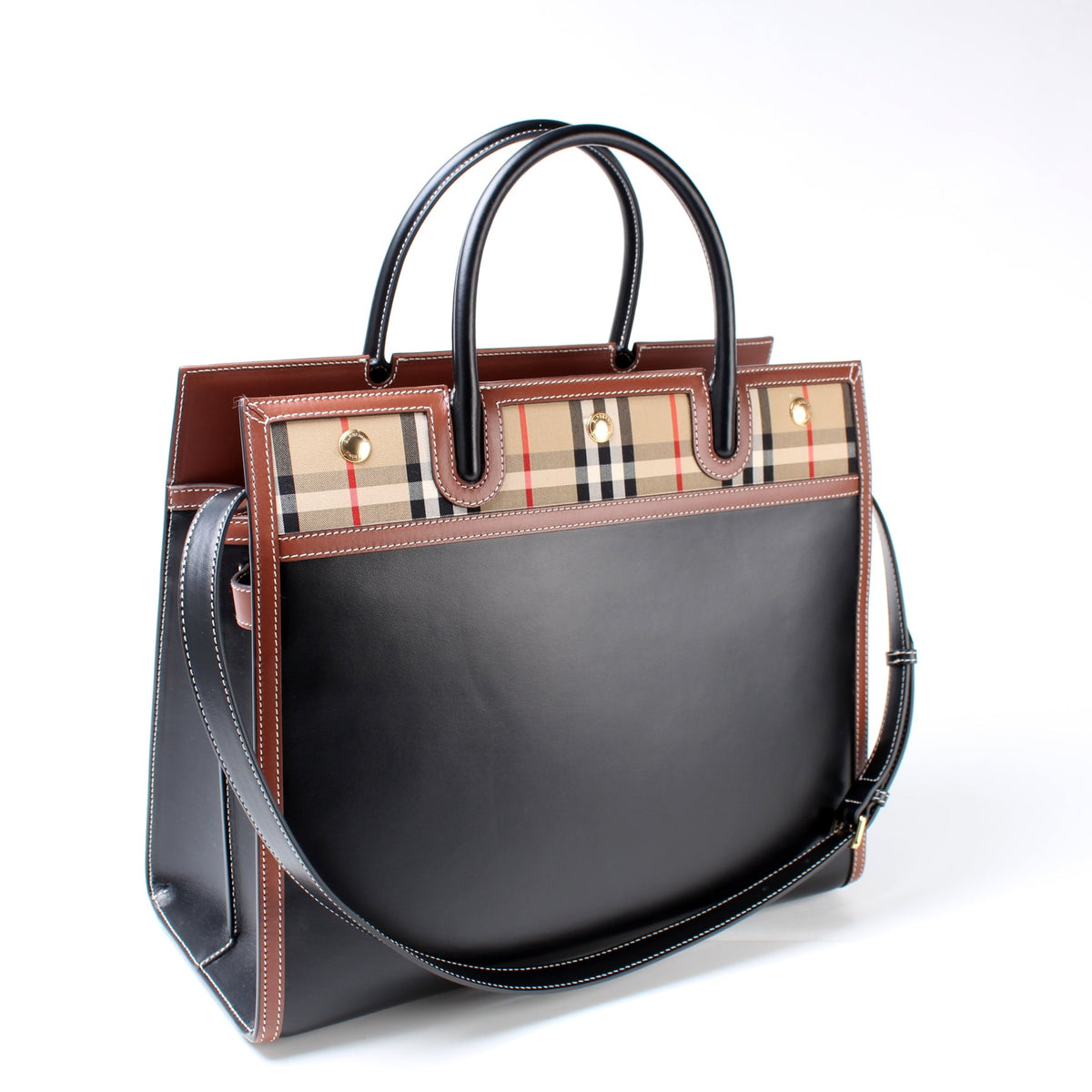 Title Vintage Check Tote Large