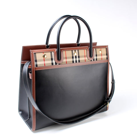 Title Vintage Check Tote Large