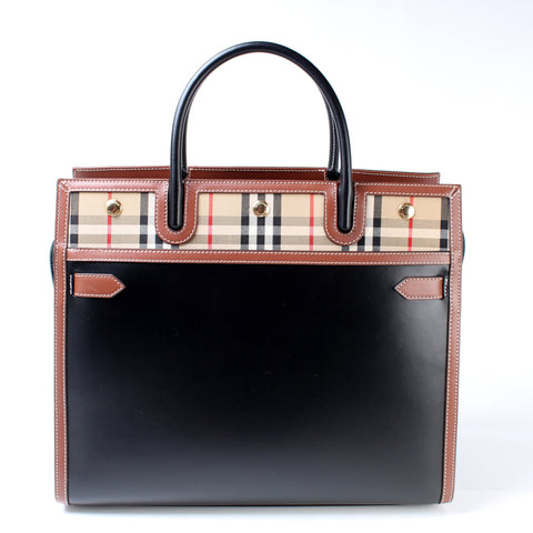 Title Vintage Check Tote Large