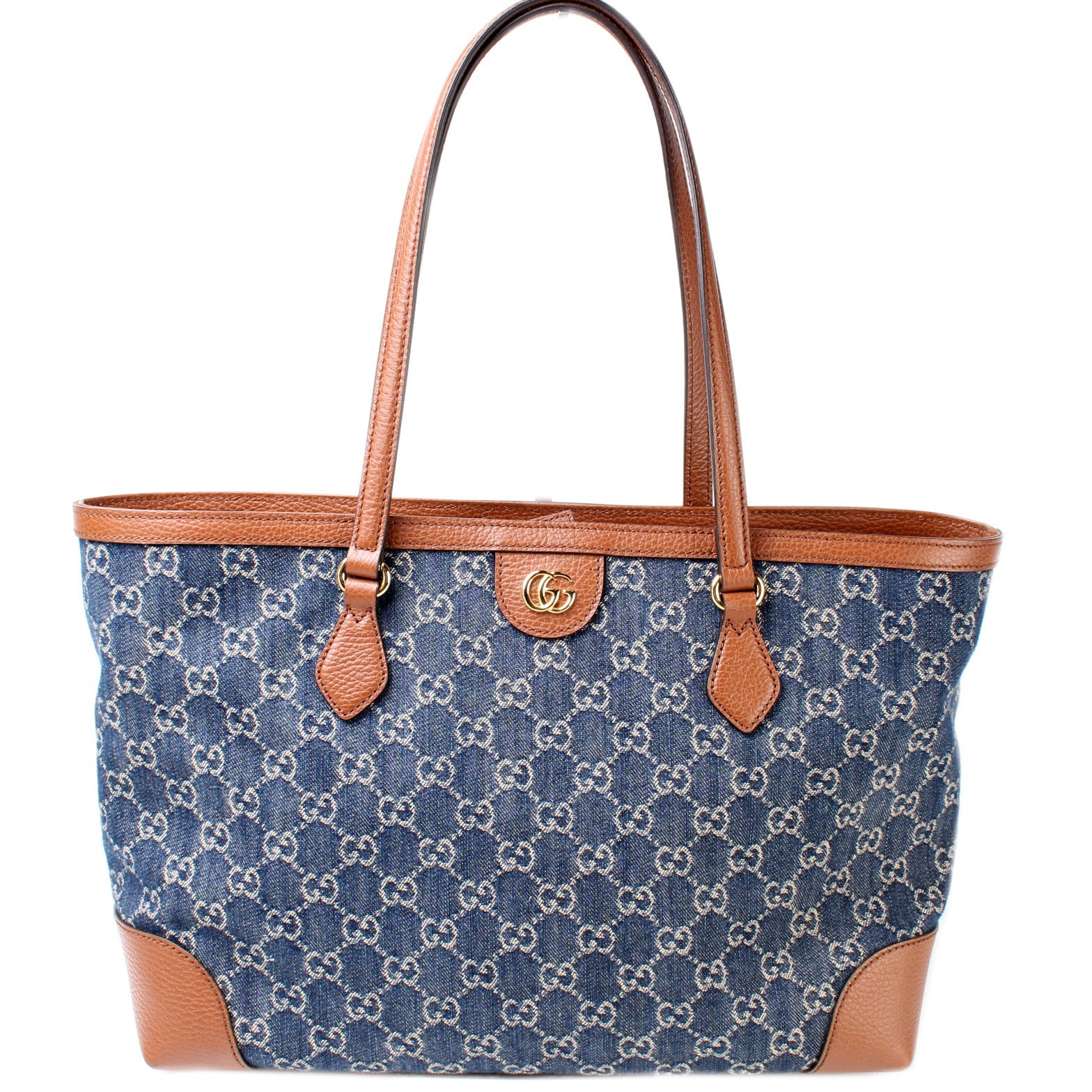 631685 Ophidia GG Denim Tote lbcase