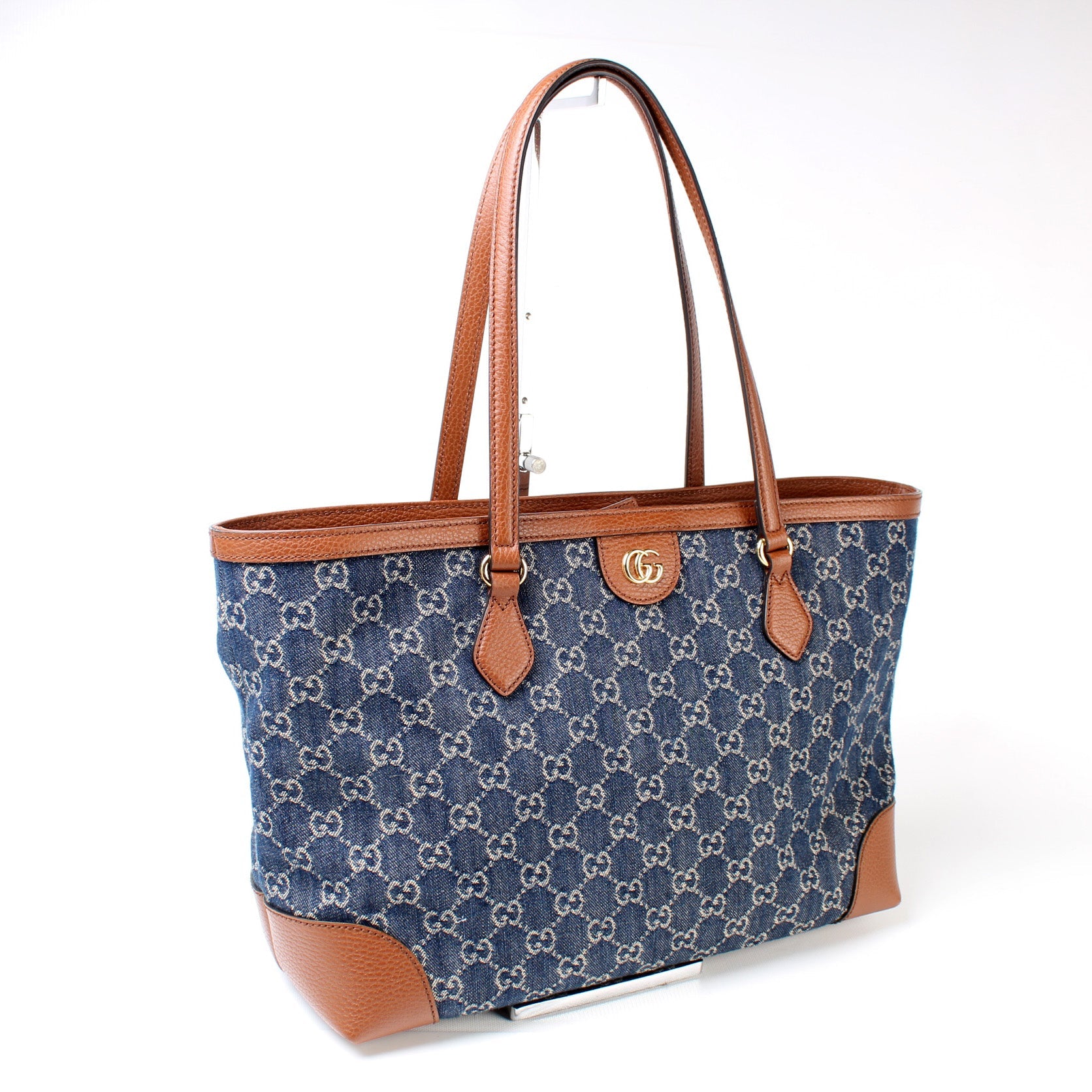 631685 Ophidia GG Denim Tote lbcase