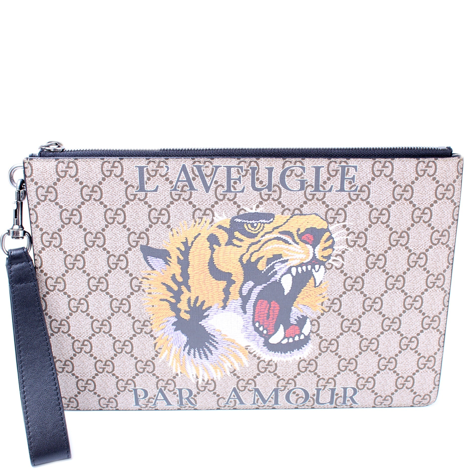473904 GG Supreme Tiger Pouch lbcase