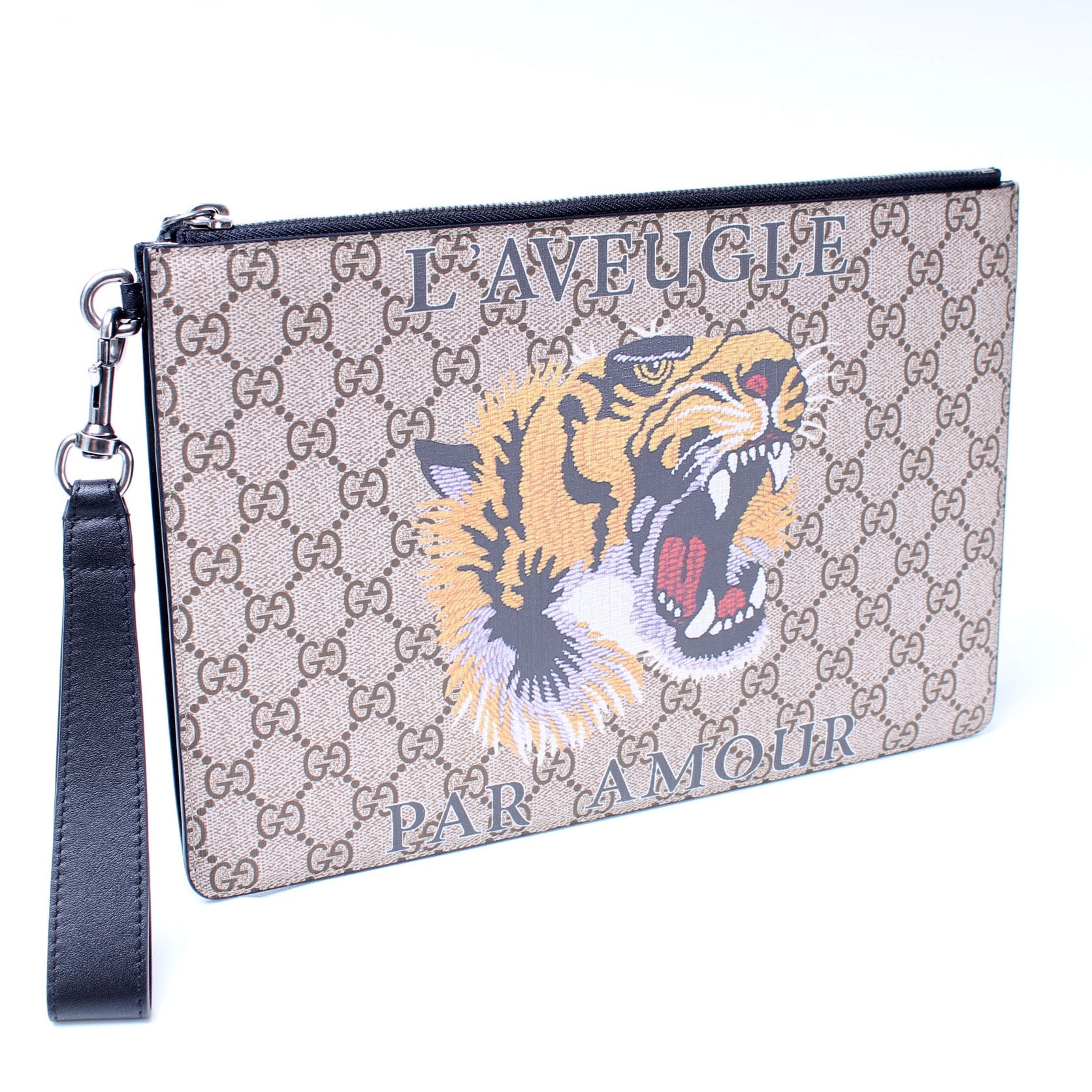 473904 GG Supreme Tiger Pouch lbcase