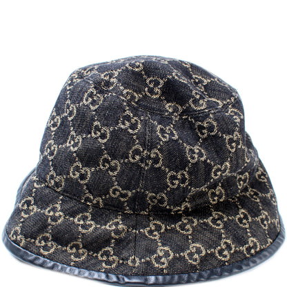 576371 GG Denim Bucket Hat lbcase