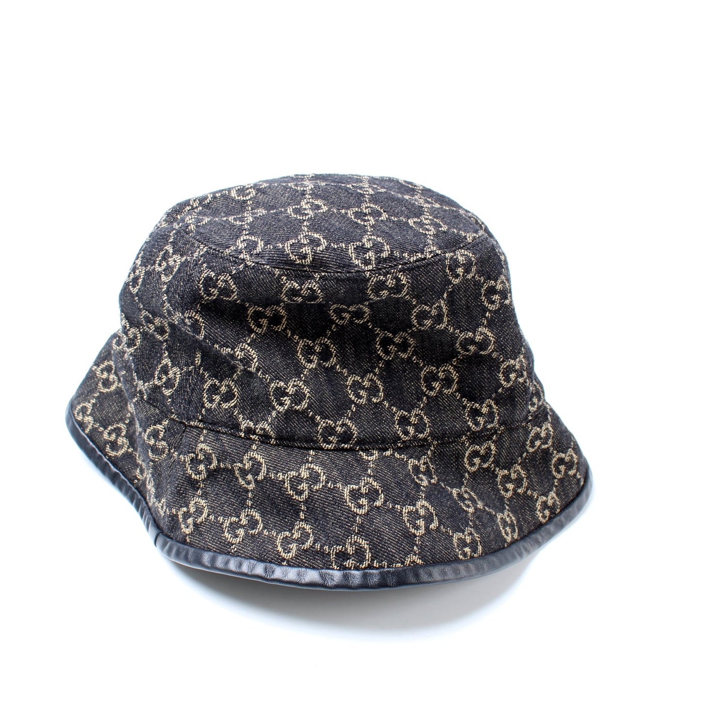 576371 GG Denim Bucket Hat lbcase