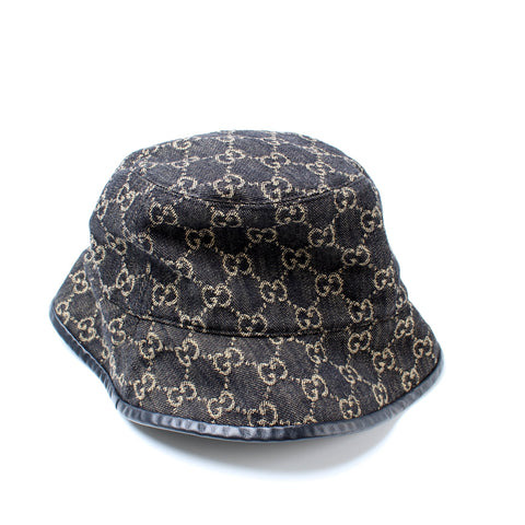 576371 GG Denim Bucket Hat