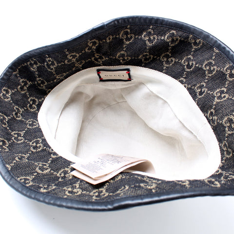 576371 GG Denim Bucket Hat