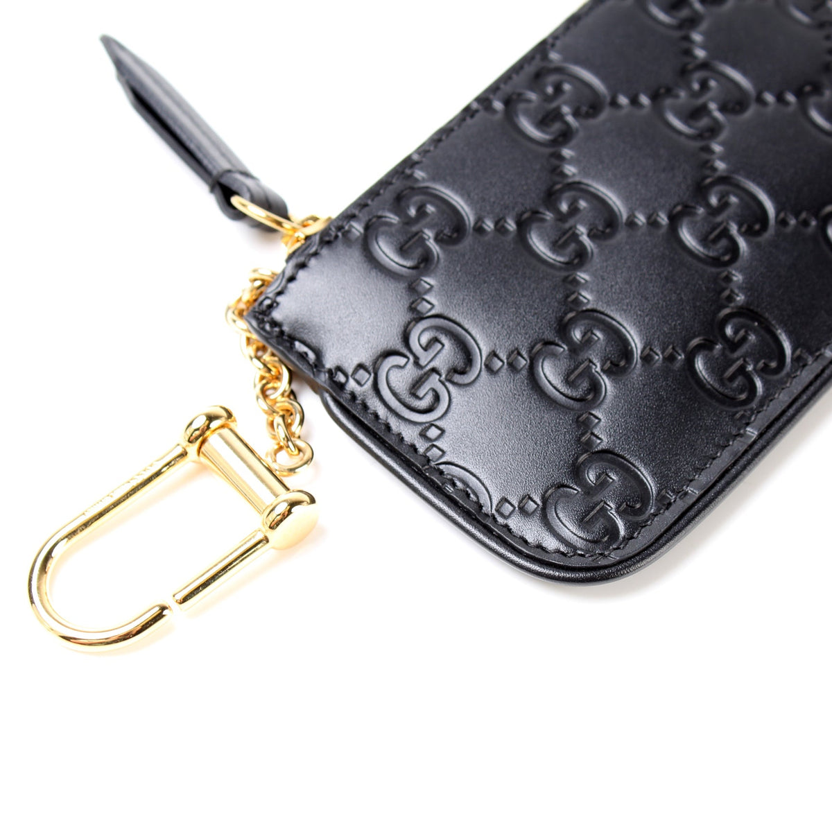 447964 GG Leather Key Pouch lbcase