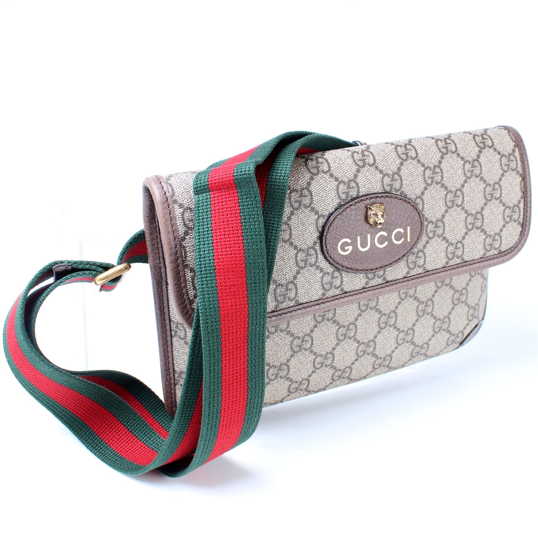 493930 GG Supreme Neo Web Belt lbcase