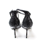 YSL Monogram Sandal Heels Glitter Size 41