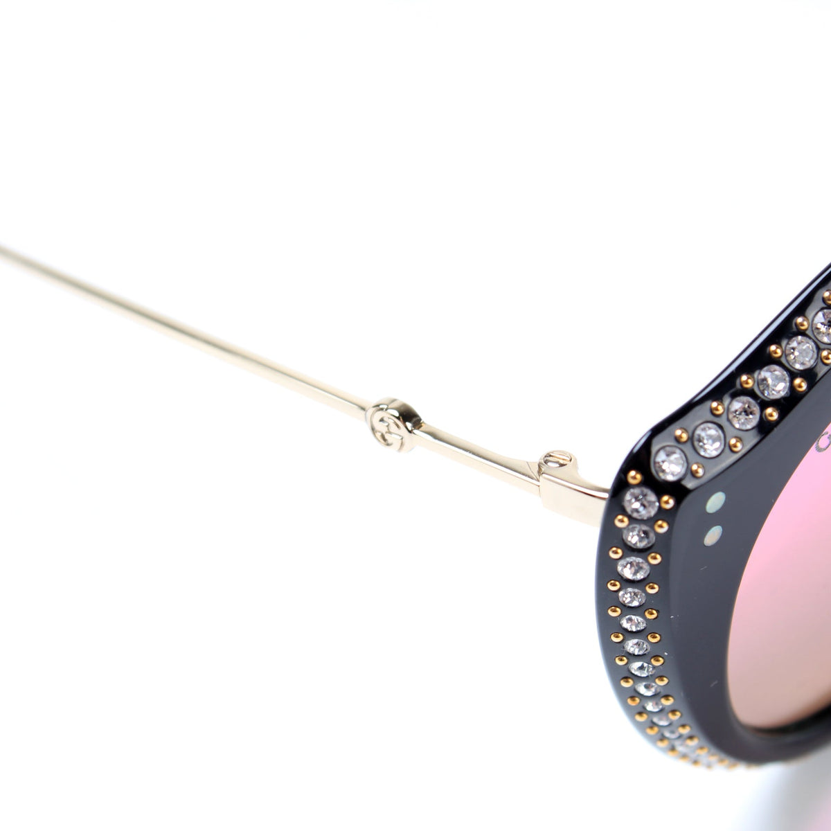 GG0214S Rhinestone Cat Eye Sunglasses lbcase