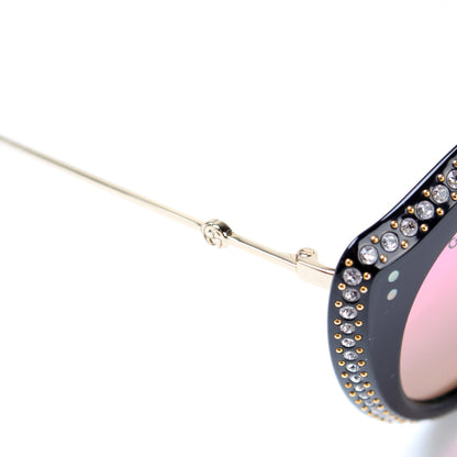GG0214S Rhinestone Cat Eye Sunglasses lbcase